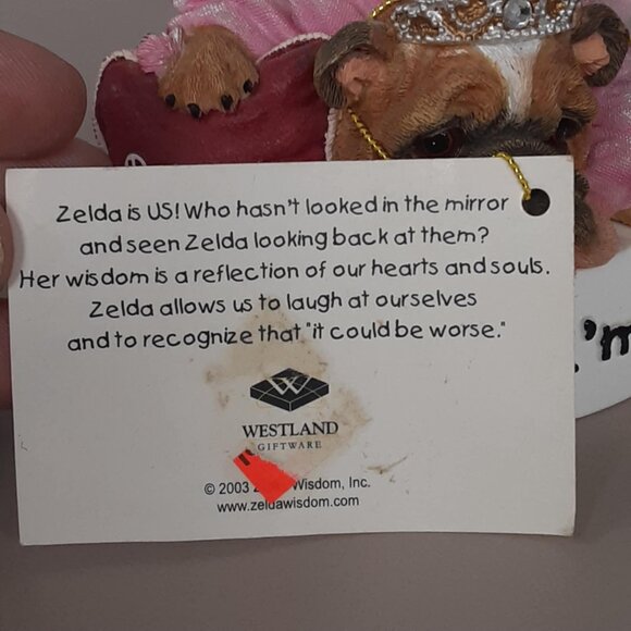 Vintage Zelda Wisdom 2003 English Bulldog "I'm Not Spoiled I'm A Princess" NWT - Picture 11 of 11